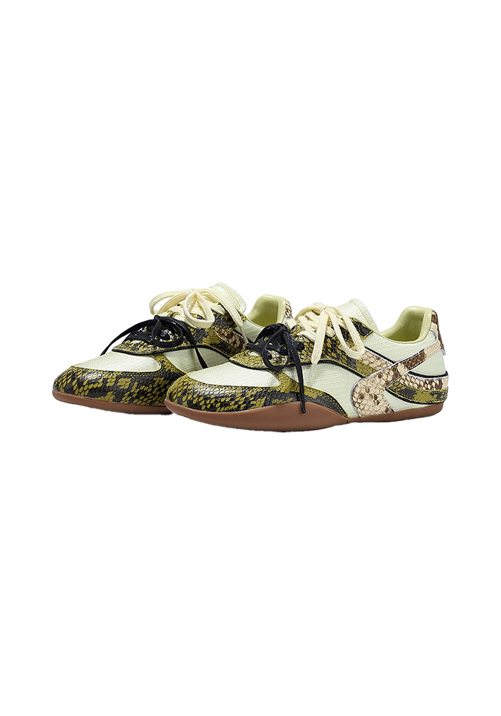 BellaLily丨Snake-Print Mesh Retro Running Shoes-Green - PSYLOS 1, BellaLily丨Snake-Print Mesh Retro Running Shoes-Green, Retro Trainers, BellaLily•JAPAN, PSYLOS 1